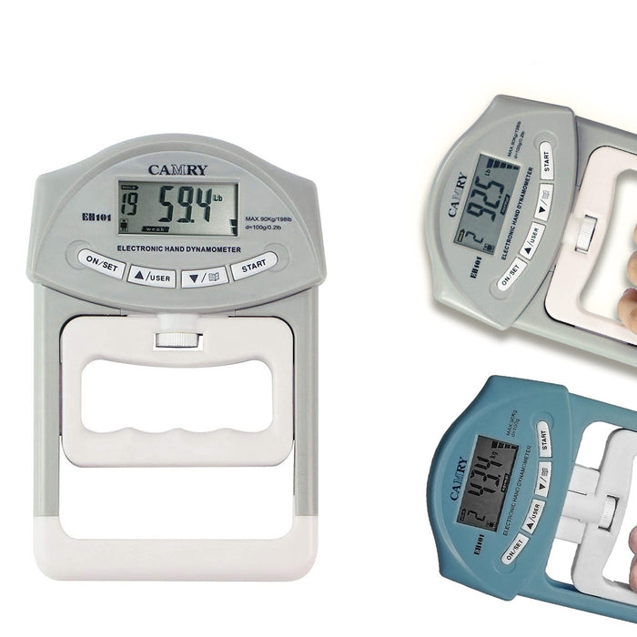 Digital Dynamometer Hand Grip Strength Muscle Tester Electronic Power Grey/Blue