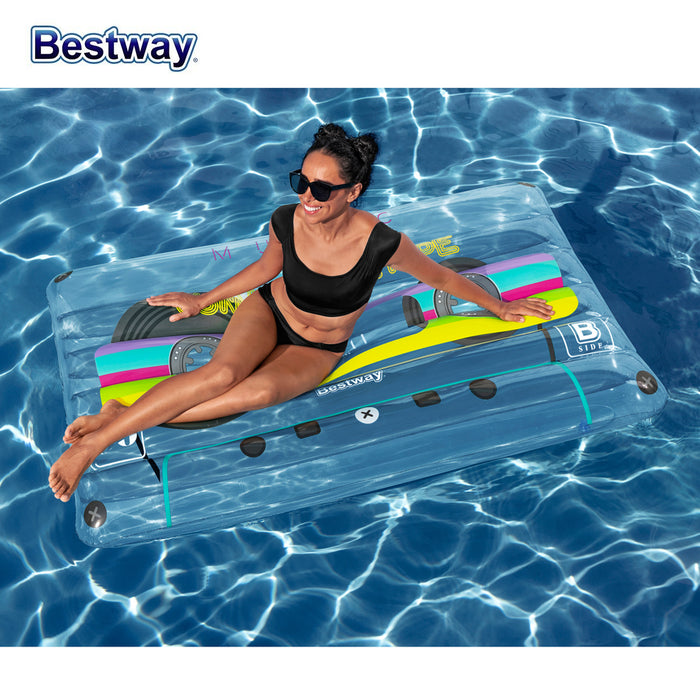Bestway H2OGO Retro Cassette Swimming Pool Float 174x117x23cm Large AUSTOCK
