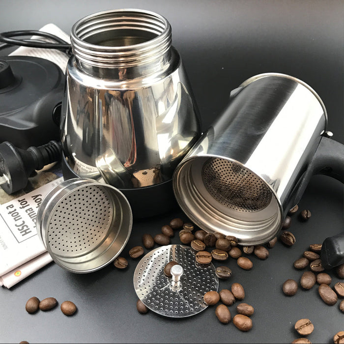 Electric Espresso Moka Coffee Maker 4~6Cups Stainless Steel Italian Classic Trade Me