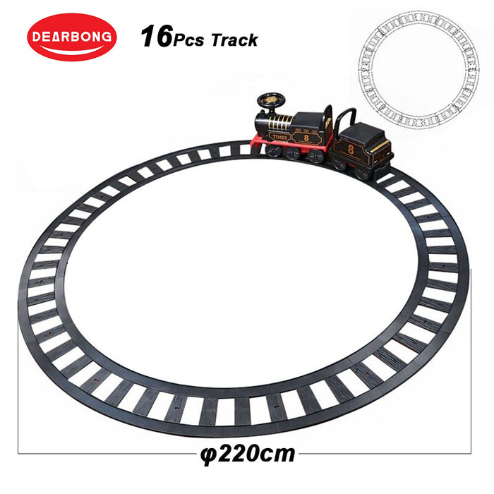 Kids Eelectric Ride On Train Toy Car With Track Toy 6 Wheels Extra Music 3-Color Light -2018C