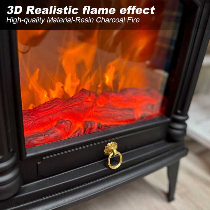 Electric Fireplace FreeStanding Heater Lightweight Up to 20m² Realistic 3D Flame Trade Me