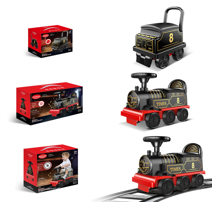 Kids Ride On Train Toy Eelectric Car With Track Or Toddler Walker Car Or Carriage AU