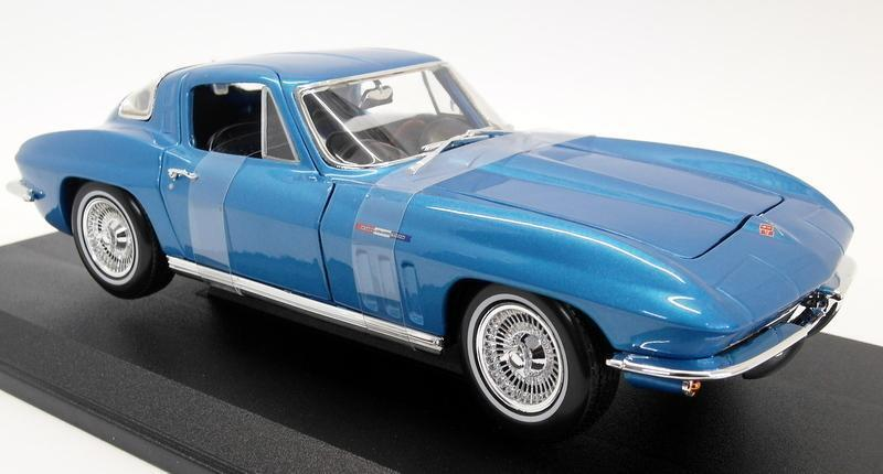Special Edition Model Car Coupe 1:18 Maisto 1965 Chevrolet Corvette Blue Diecast Model
