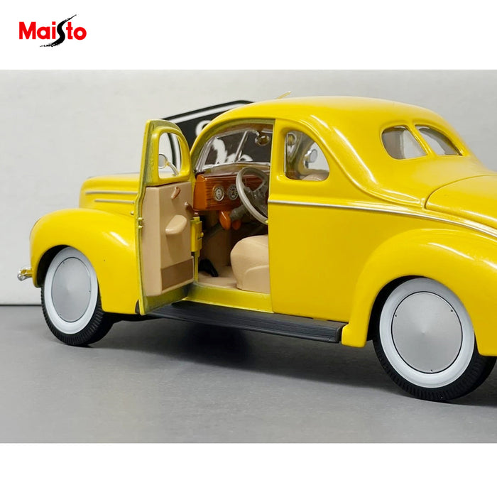Maisto 1:18 1939 Ford Deluxe Coupe Car Model Metallic Diecast