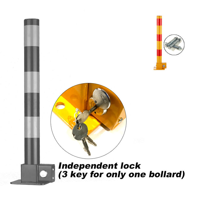 Red Parking Bollard locker Barrier Key Alike / Independent lock Fold Down Vehicle Trade Me
