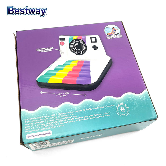 Bestway H2OGO Pose N Camera Float Lounge 127x127x102cm Swimming Pool Water