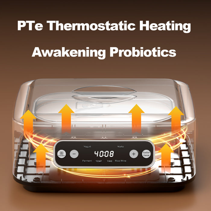 Mornest Yogurt Maker with 9 Glass Jars, Customisable Time &amp; Temperature Control for Greek, Kefir &amp; Homemade Yogurt, Multi-Functional Fermentation Machine for Probiotic Dairy &amp; Natto