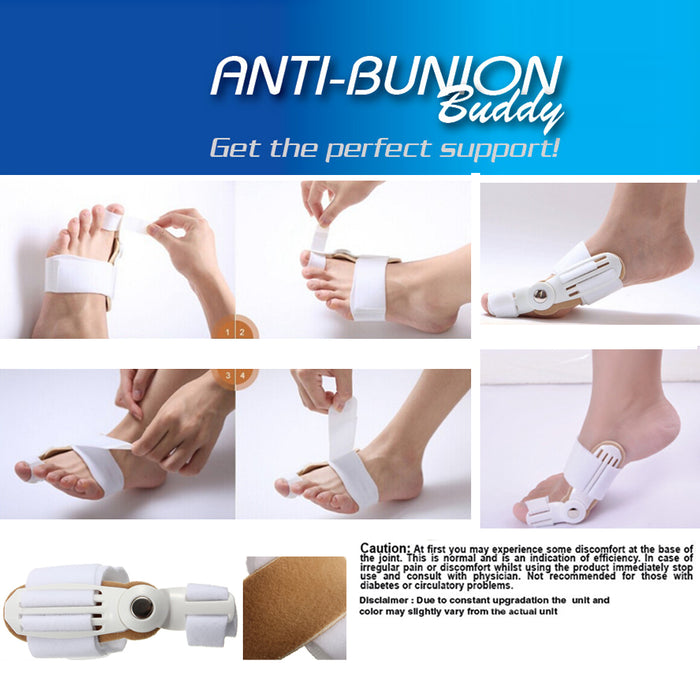Hinged Bunion Protector Splint Pad Toe Pain Relief Hallux Valgus Foot