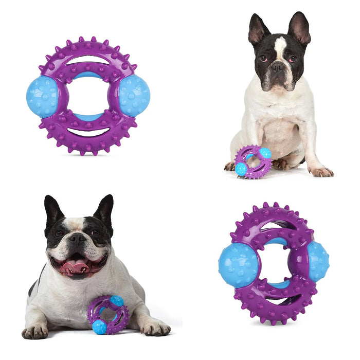 Peanut Butter Mint Flavor Nubbies 4Pk Dental Dog Chew Toy Bone Orion TriBone TRex