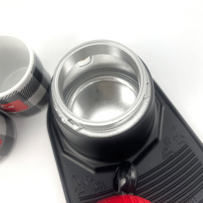 Mornest Red Mini expresso 2 cups ceramics coffee maker set Moka Coffee Maker Italian Classic