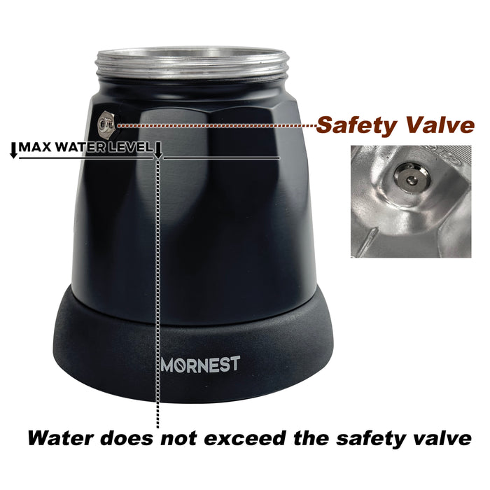 Mornest Electric Moka Coffee Maker Pumpkin Pot Classic Italian Auto Power Off 6Cup