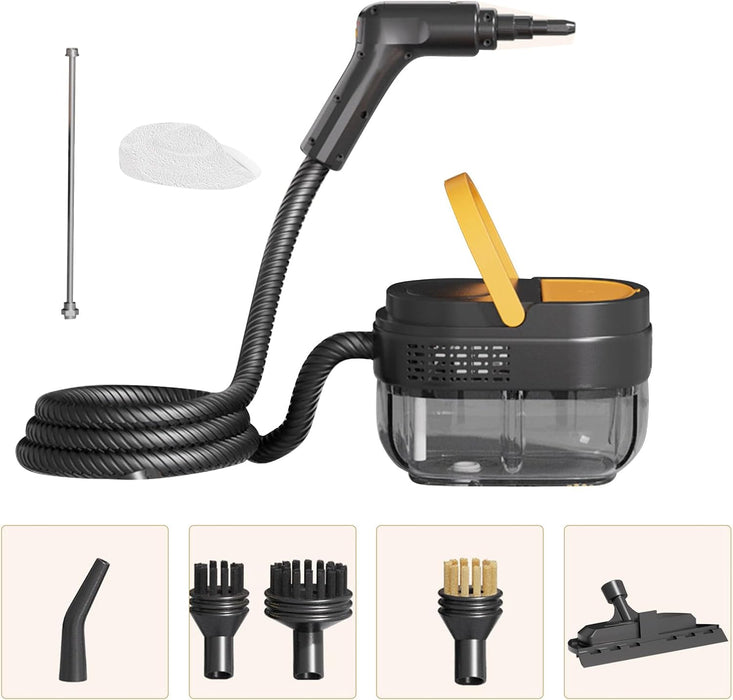 Handheld Steam Cleaner with 10-Piece Accessories, 3-Speed Adjustable Handle, Multi-Surface High-Pressure Steam Chemical-Free Cleaning