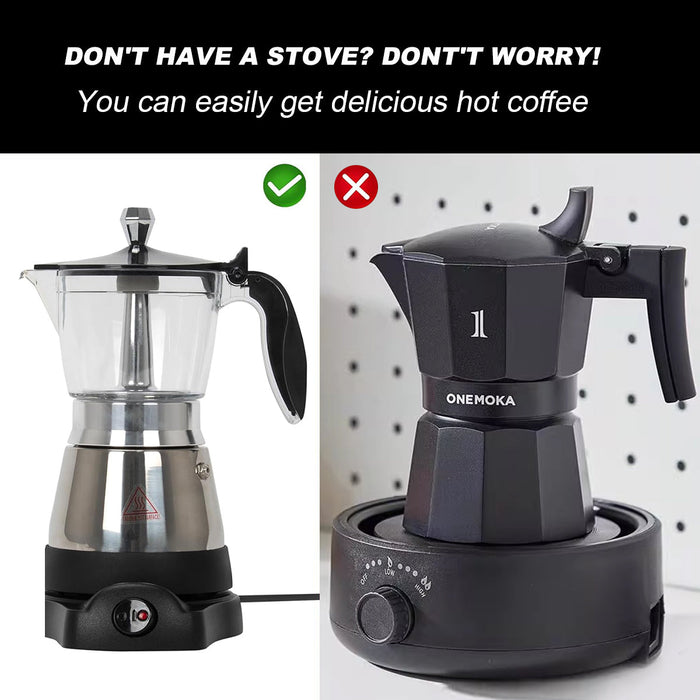 Mornest Electric Moka Coffee Maker 6 Cups Italian Classic Espresso PC Stainless Steel Trade Me