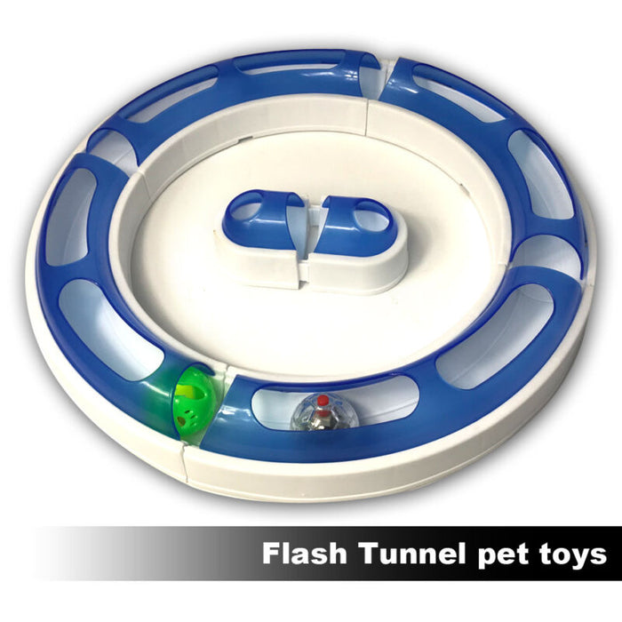 Puppy Cat Modular Tracking flash Ball Puzzle Game Plastic Tunnel Toy New Hot Cat Toy