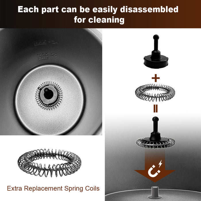 Mornest 4-in-1 Electric Milk Frother, 580ML Automatic Coffee Frother with Digital Display, 2-Min Quick Foaming for Coffee, Latte, Hot Chocolate, Hot Chocolate, Cappuccino, Macchiato