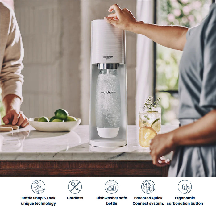 SodaStream Terra Sparkling Water Maker Quick Connect Co2 Technology Family Pack