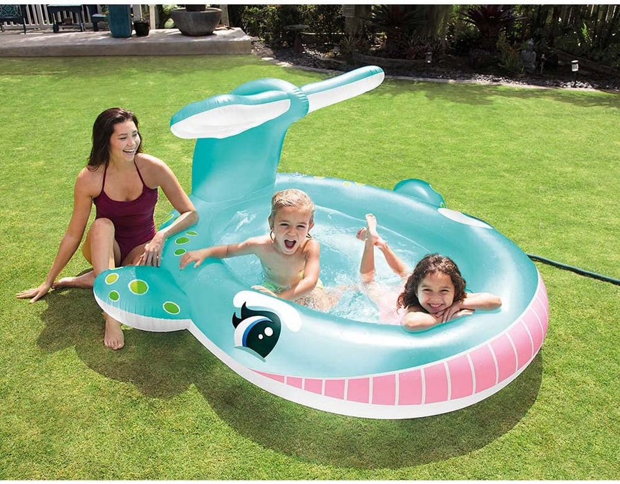 Intex Whale Spray Pool Kids Water Fun Inflated Pool Sports Outdoor Play Toys