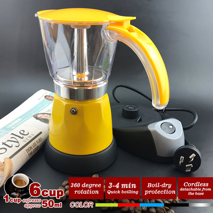 Electric Moka Coffee Maker Espresso Machine Italian Classic 6 Cups Auto Power Trade Me