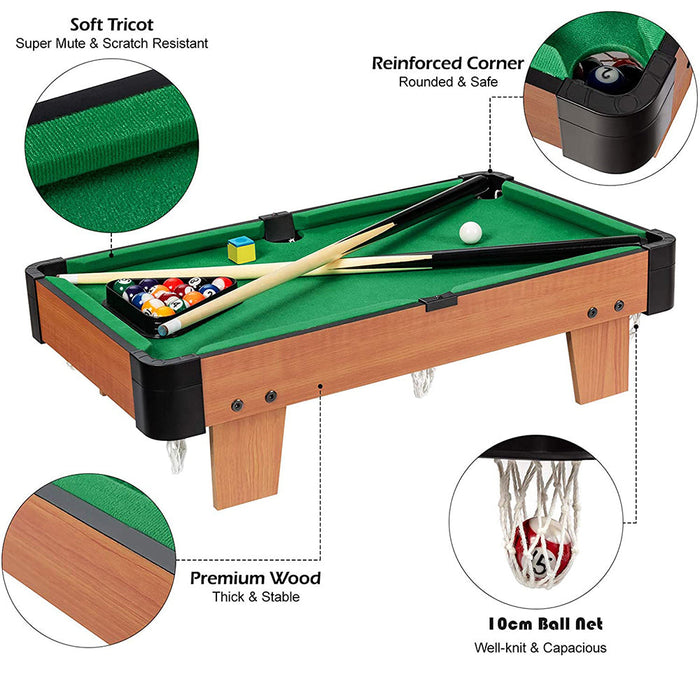 Wooden Mini Snooker Tables Billiards Game Pool Table Set Toy Extra Size For Kids Trade Me