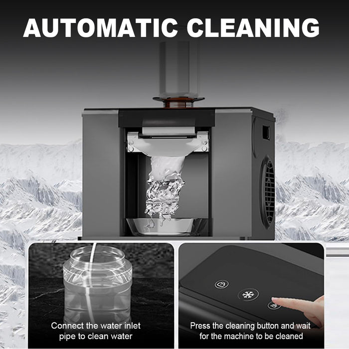 Commercial Snowflake Ice Maker 60kg/Day – Stainless Steel Auto-Clean Ice Shaver Machine with Touch Screen for Restaurants, Dessert Shops, Cafés &amp; Home Use