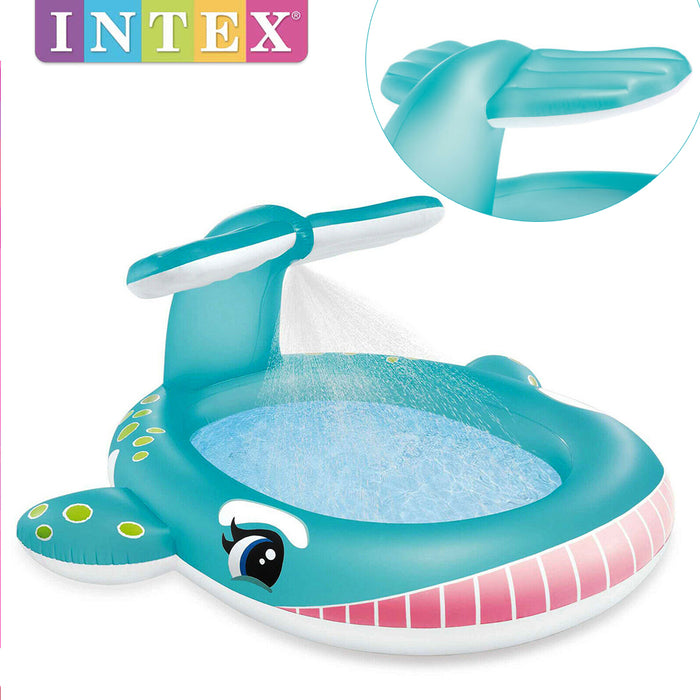 Intex Whale Spray Pool Kids Water Fun Inflated Pool Sports Outdoor Play Toys