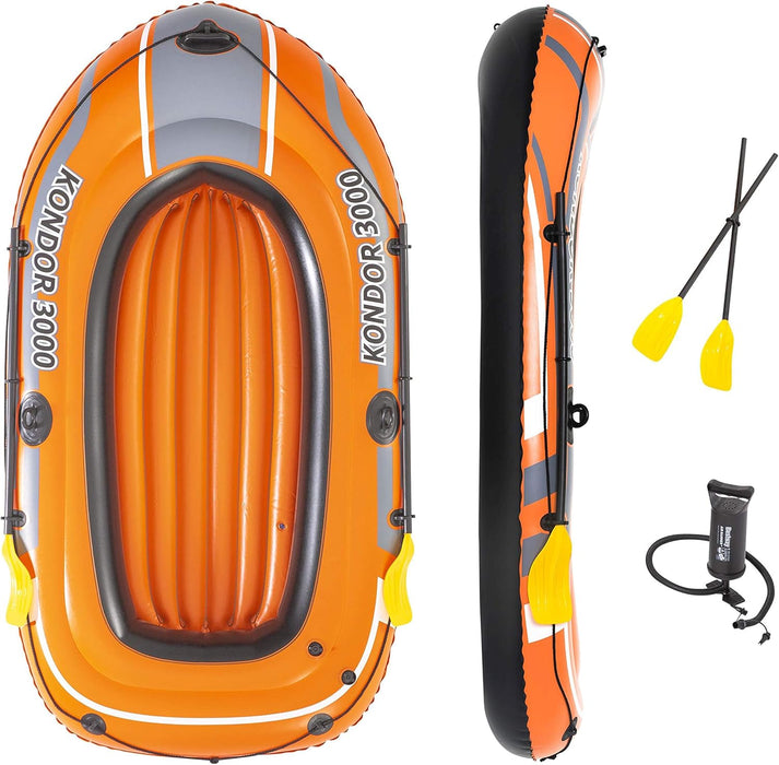 Canoe Raft Set Kondor Raft Set With Oars & Pump Bestway Large 3 Person Inflatable  Boat 3000