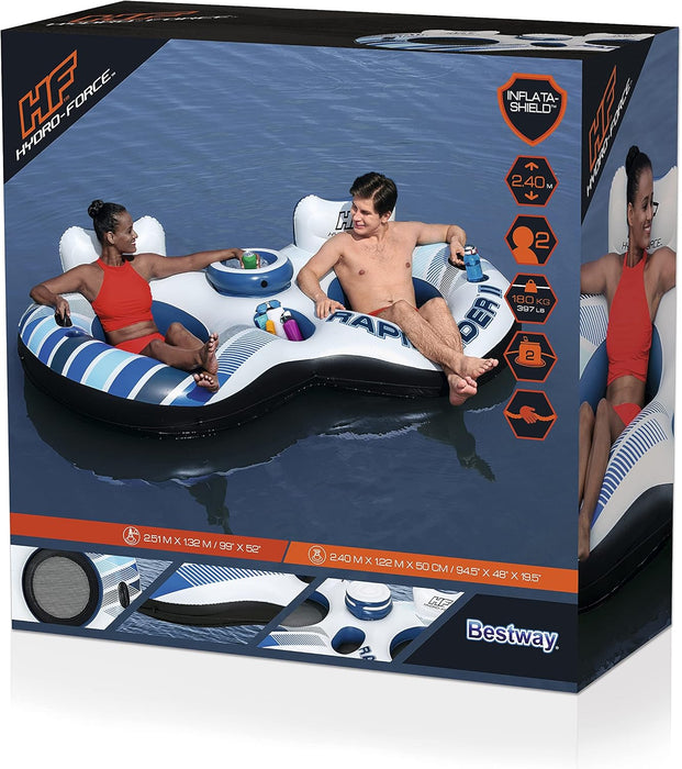 Bestway Double tube seats Tube Multicolored Vinyl Hydro-Force Inflatable Rapid Rider