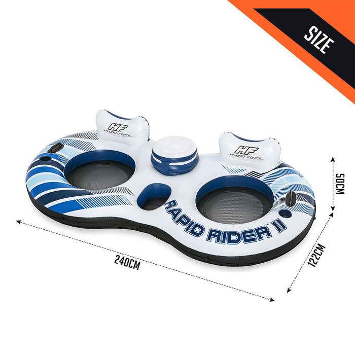 Bestway Double tube seats Tube Multicolored Vinyl Hydro-Force Inflatable Rapid Rider