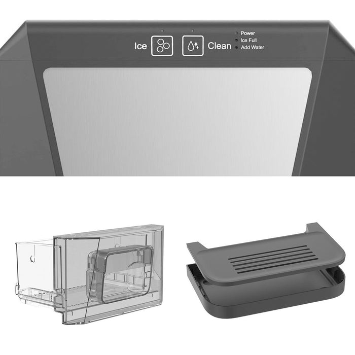 Mornest Clear Ice Ball Maker Machine - 2 Ice Balls in 55 Mins, 40/Day - Self-Cleaning Countertop Sphere Ice Maker with LED Display &amp; Ice Tong, for Whiskey, Bourbon, Scotch, Cocktails