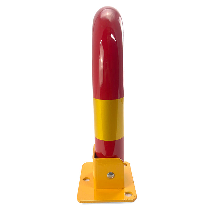 Fold Down Vehicle Parking Lock - Heavy-Duty Security Bollard - Anti-Theft Safety Barrier