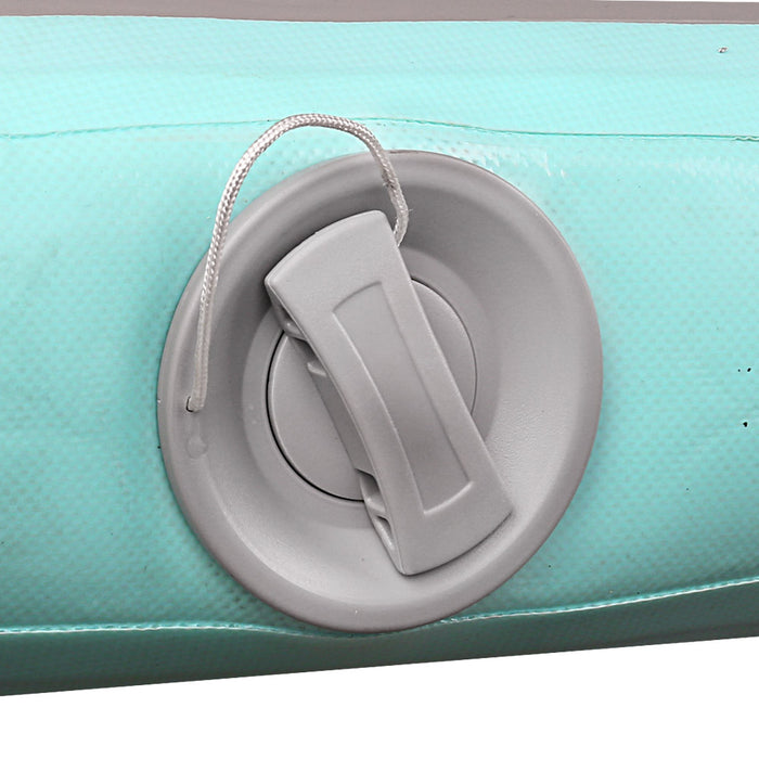 3m x 1m Inflatable Air Track Mat Gymnastic Tumbling Track Gym Training Floor -Mint +Grey