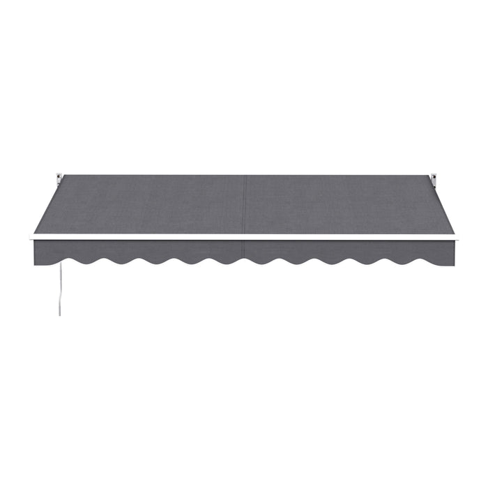 Instahut Retractable Folding Arm Awning Motorised Sunshade 3.5M X 2.5M Grey
