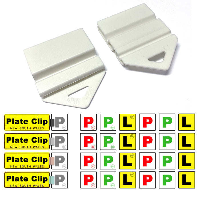 Clip It On Plate Clips Licence P/L for Car Number plate easy to use 4 colors