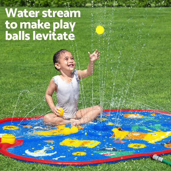 Bestway Kids Splash Pad Pool Sprinkler Spray Play Mat Water Fun Toys 170cm x140cm