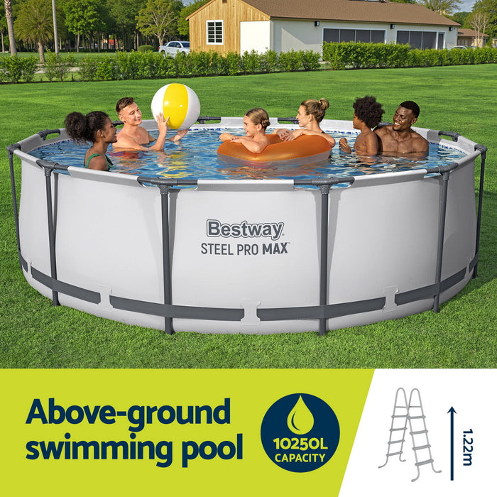 Bestway 366cm Swimming Pool Above Ground Pools Round Filter Pump Cover Ladder
