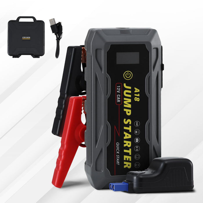 Giantz 2000A Portable Car Jump Starter 12V Lithium Battery Booster Pack Power Bank & Jumper Cables