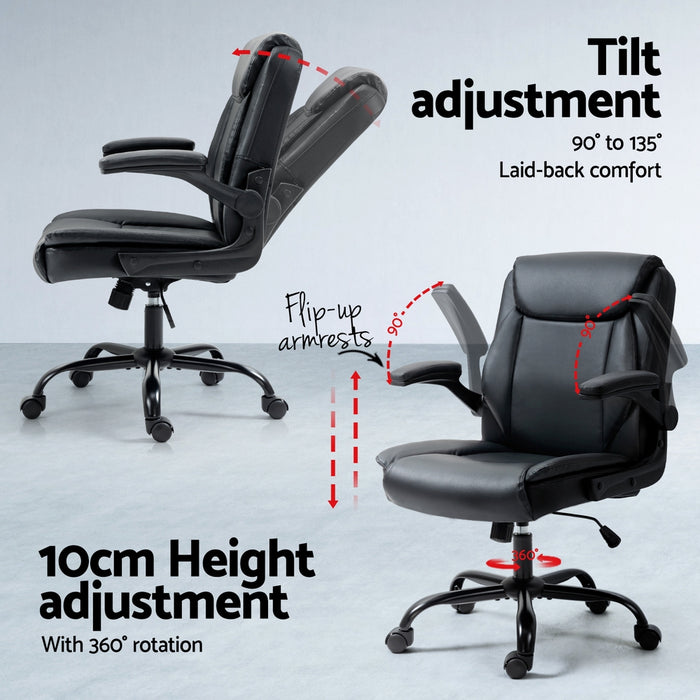Artiss Computer Desk Executive Office Chairs Sets Black