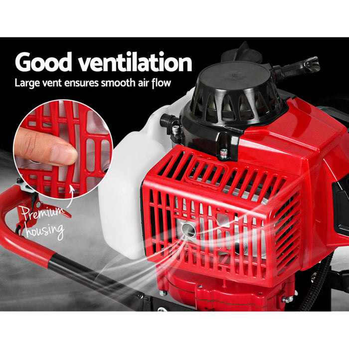 Giantz 80CC Post Hole Digger 300mm Petrol Drill Extension Auger Bits