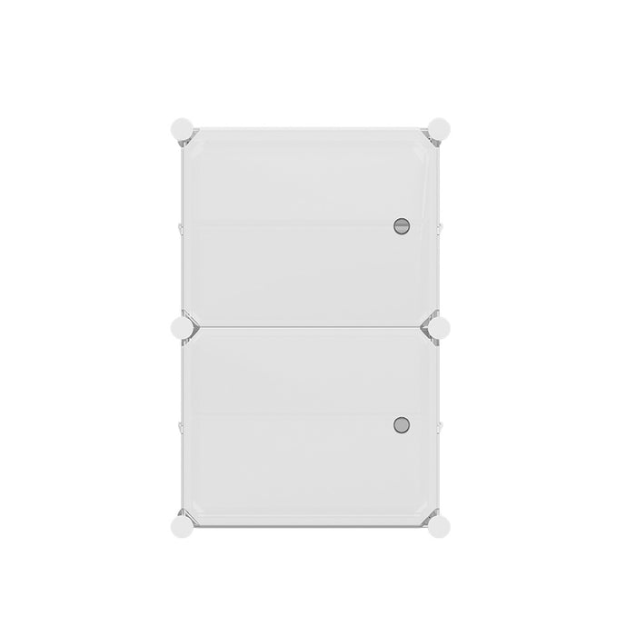 Artiss Shoe Rack DIY Set of 2 Storage Cube Stackable White