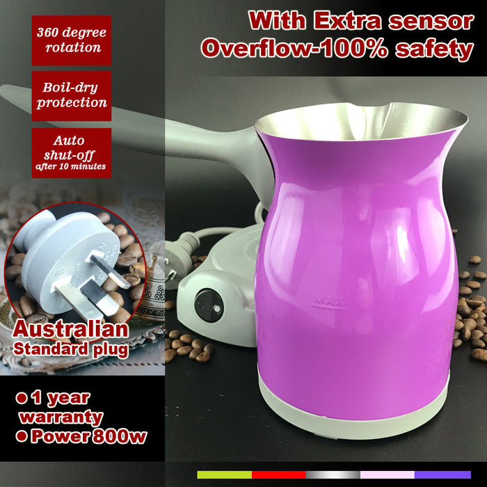 Electric Turkish Greek Arabic Coffee Maker Pot Automatic Sensor Anti Overflow Trade Me