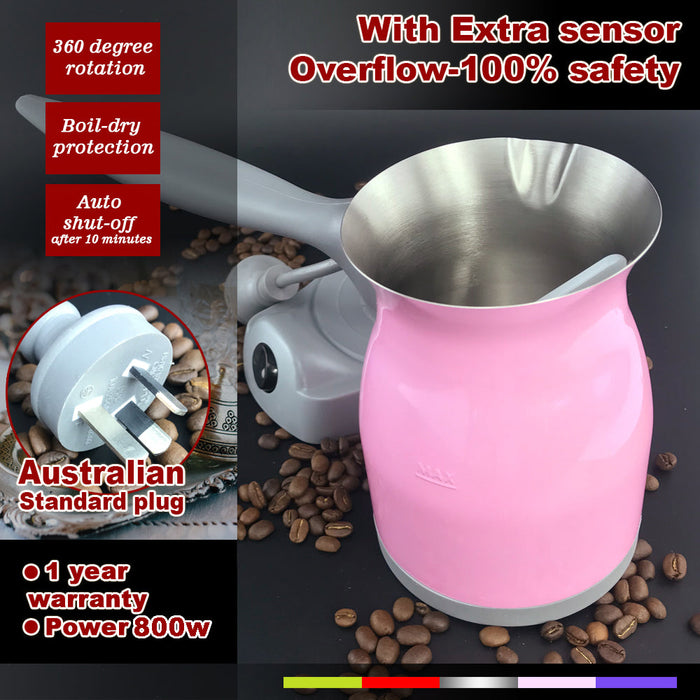 Electric Turkish Greek Arabic Coffee Maker Pot Automatic Sensor Anti Overflow Trade Me