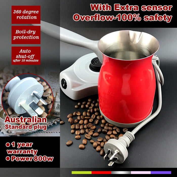 Electric Turkish Greek Arabic Coffee Maker Pot Automatic Sensor Anti Overflow Trade Me