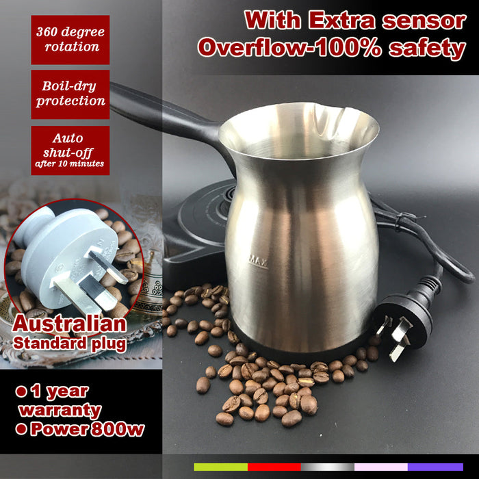 Electric Turkish Greek Arabic Coffee Maker Pot Automatic Sensor Anti Overflow Trade Me