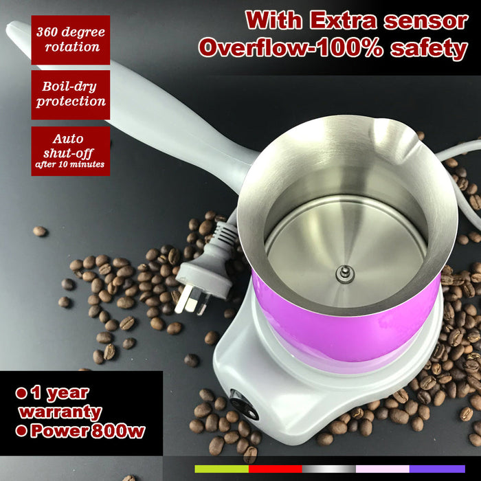 Electric Turkish Greek Arabic Coffee Maker Pot Automatic Sensor Anti Overflow Trade Me