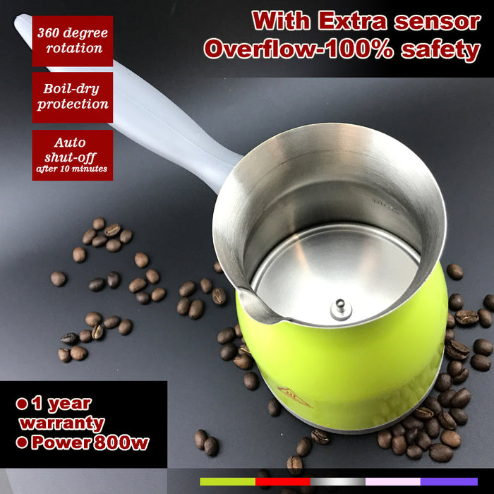 Electric Turkish Greek Arabic Coffee Maker Pot Automatic Sensor Anti Overflow Trade Me