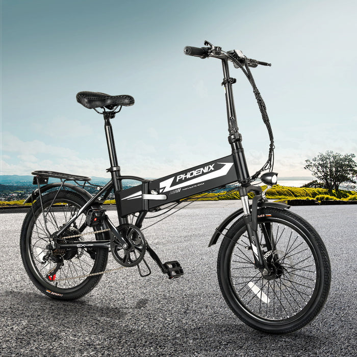 Phoenix 20 Inch Electric Bike Folding Urban Bicycle eBike Removable Battery