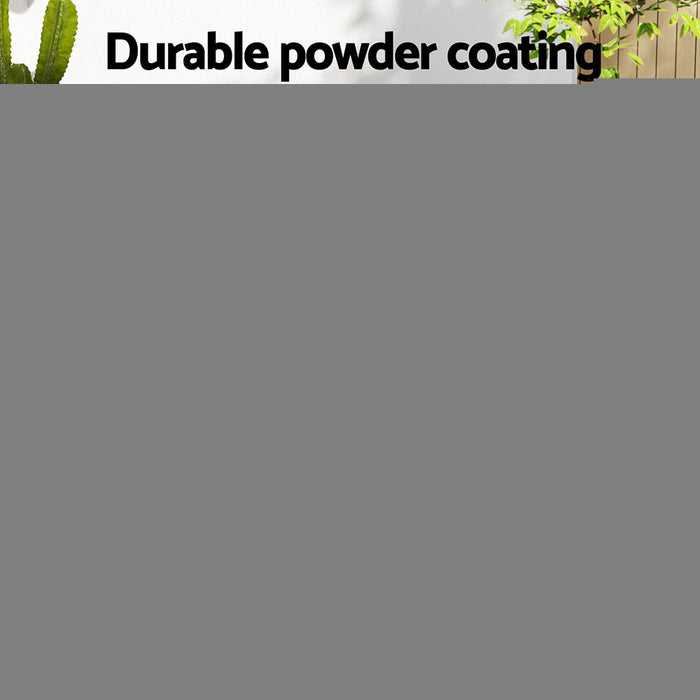 Gardeon Outdoor Dining Set 7 Piece Aluminum Table Chairs Setting Black