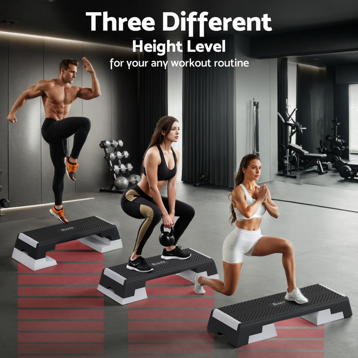 Everfit 3 Level Aerobic Step Adjustable Stepper for Home Workouts