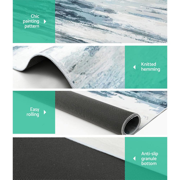 Artiss Rug 200x290cm Area Rug Washable Mat Large Carpet Soft Short Pile Poca