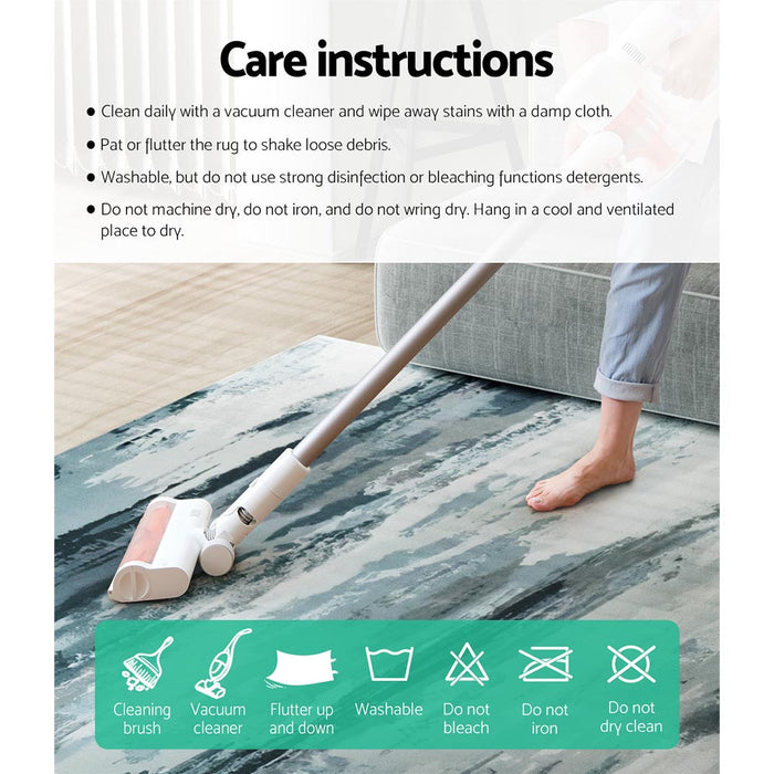 Artiss Rug 200x290cm Area Rug Washable Mat Large Carpet Soft Short Pile Poca